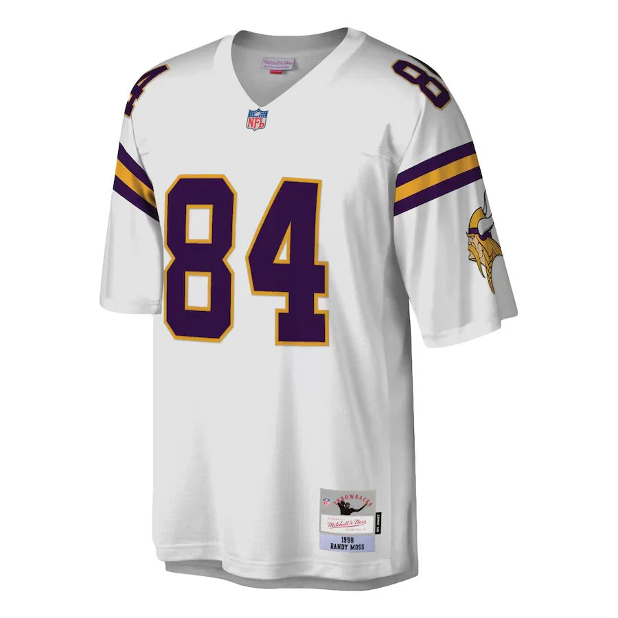Randy Moss Minnesota Vikings NFL Mitchell & Ness Jersey White product image 3, provided for visual reference and product