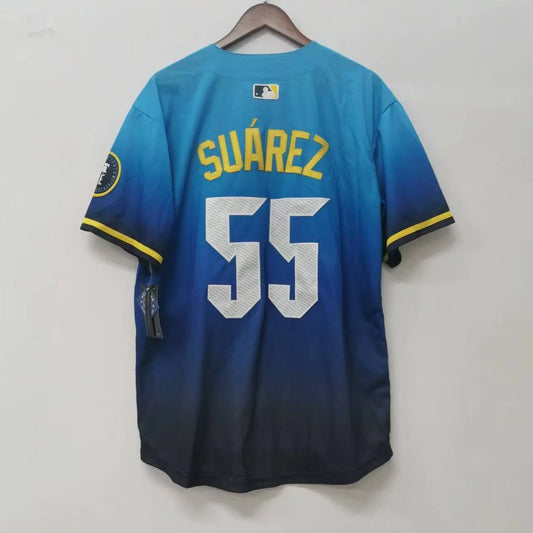 Ranger Suarez Philadelphia Phillies Blue City Connect MLB Limited Jersey product image 1, provided for visual reference and
