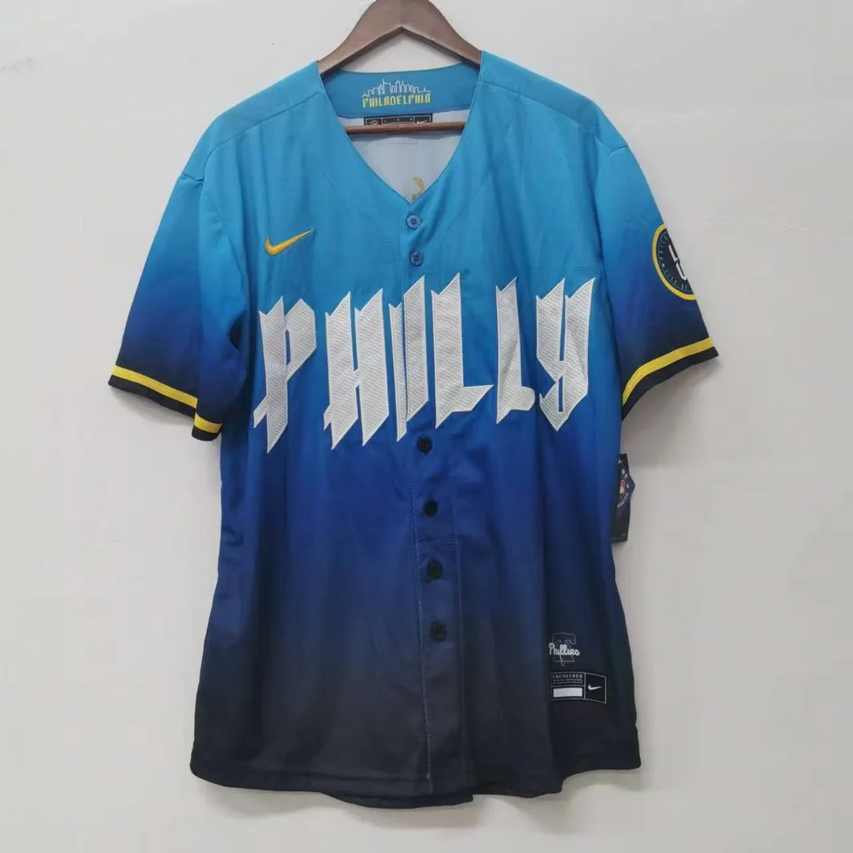 Ranger Suarez Philadelphia Phillies Blue City Connect MLB Limited Jersey product image 2, provided for visual reference and