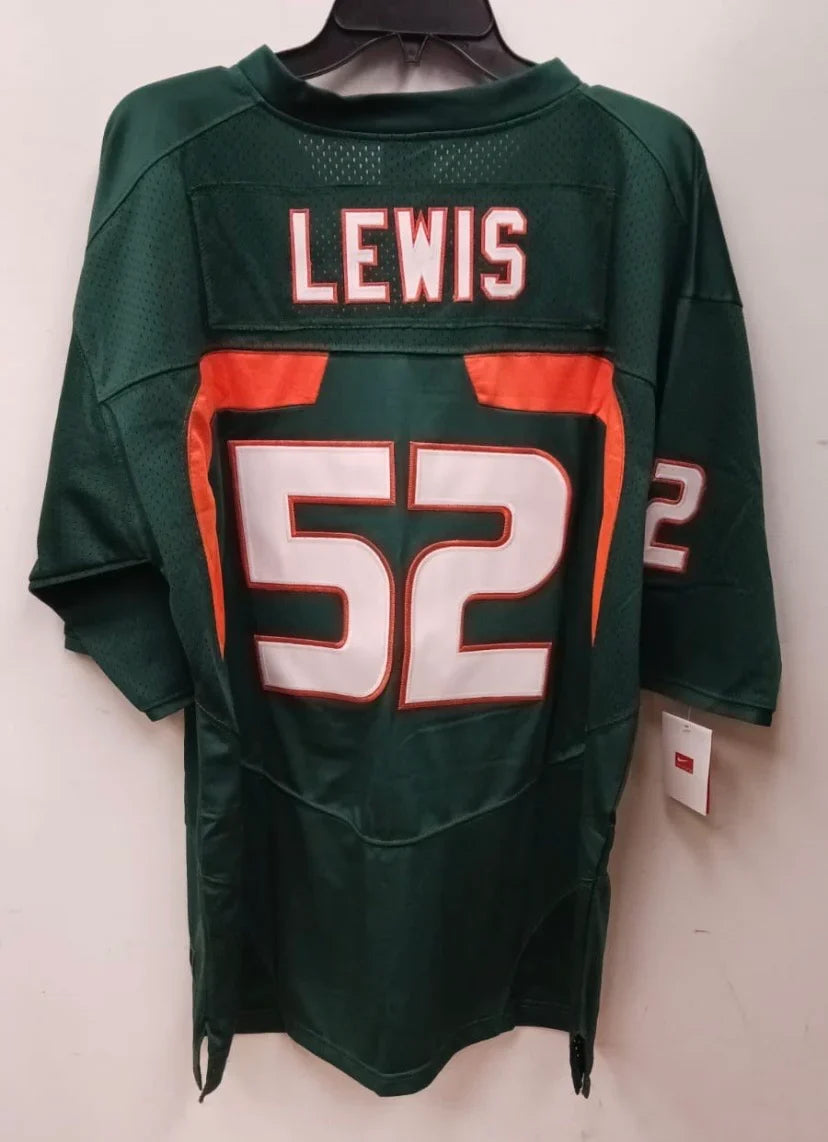 Ray Lewis Miami Hurricanes Jersey product image 2, provided for visual reference and product detail review