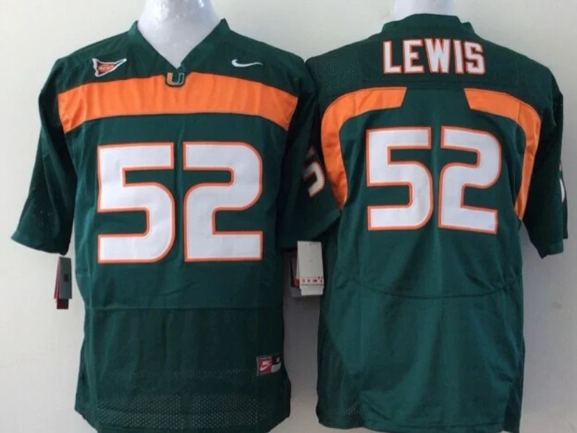 Ray Lewis Miami Hurricanes Jersey product image 1, provided for visual reference and product detail review