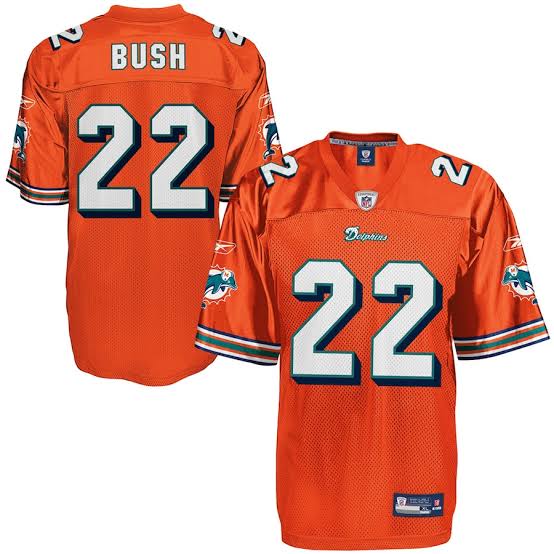 Reggie Bush Miami Dolphins NFL Mitchell & Ness Jersey product image 1, provided for visual reference and product detail