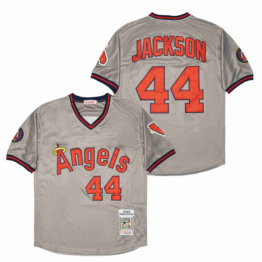 Reggie Jackson California Angels Anaheim Jersey gray product image 1, provided for visual reference and product detail review