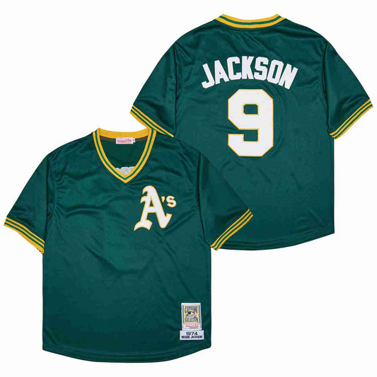 Reggie Jackson Oakland A’s Athletics Jersey Mitchell & Ness product image 1, provided for visual reference and product