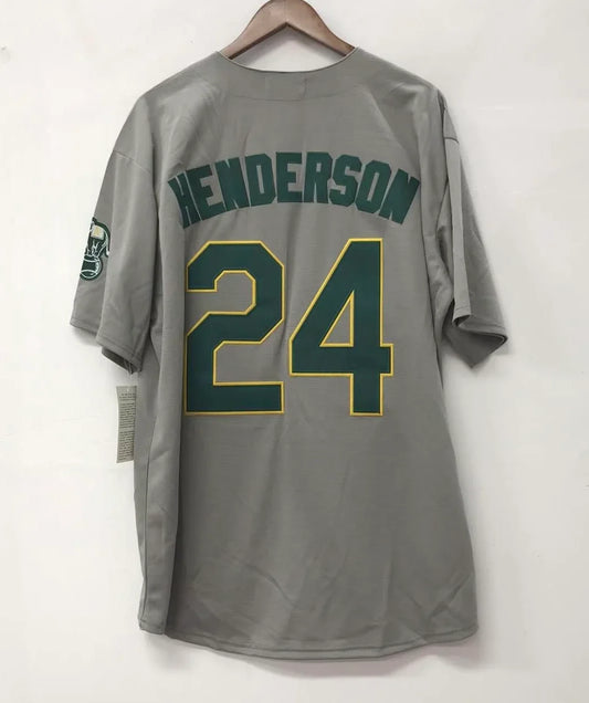 Rickey Henderson Oakland A’s Athletics Jersey gray Mitchell & Ness product image 1, provided for visual reference and