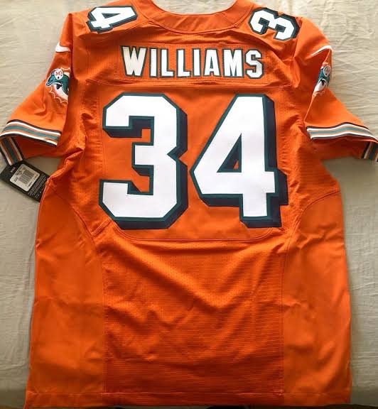 Ricky Williams Miami Dolphins Jersey Mitchell & Ness product image 1, provided for visual reference and product detail review