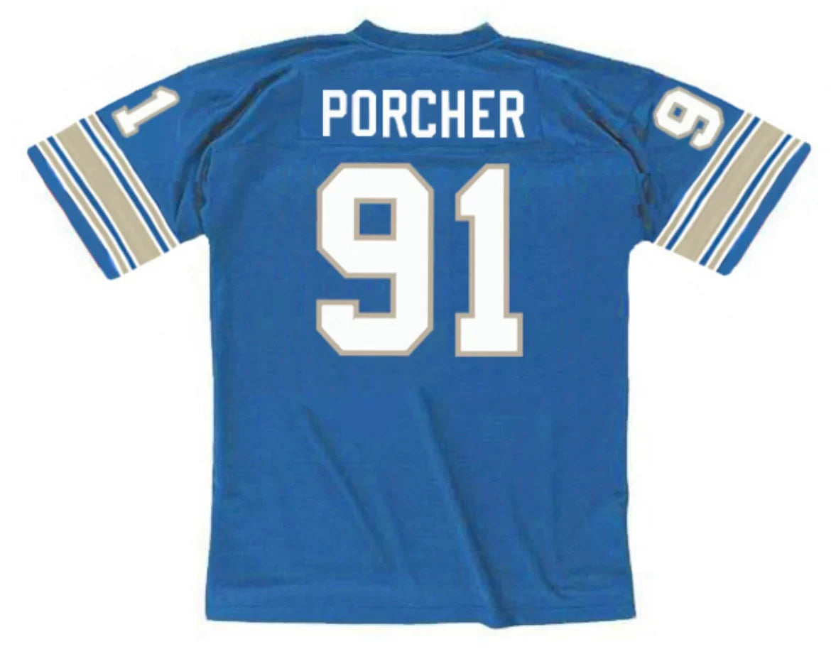 Robert Porcher Detroit Lions NFL Mitchell & Ness Jersey product image 1, provided for visual reference and product detail