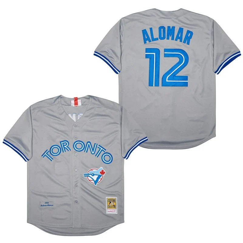 Roberto Alomar Toronto Blue Jays Jersey Mitchell & Ness Gray product image 1, provided for visual reference and product