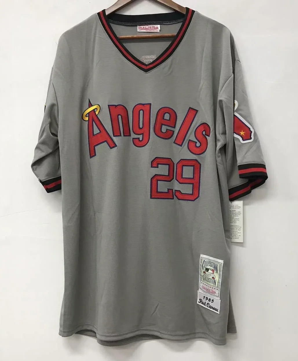 Rod Carew California Angels Anaheim Jersey gray product image 2, provided for visual reference and product detail review