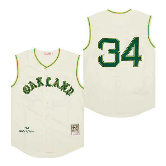 Rollie Fingers Oakland A’s Athletics Jersey Mitchell & Ness product image 1, provided for visual reference and product