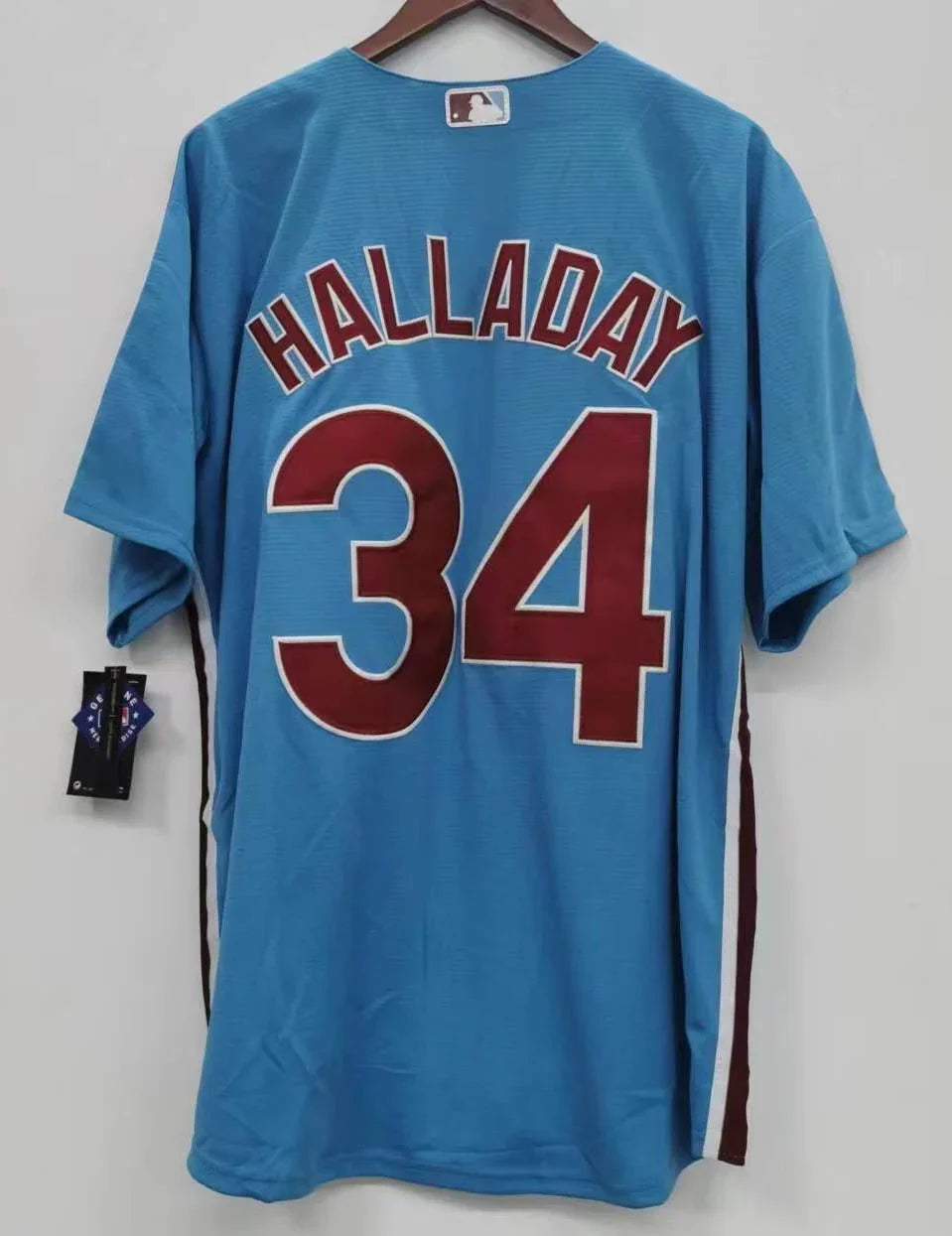 Roy Halladay Philadelphia Phillies Jersey blue product image 1, provided for visual reference and product detail review