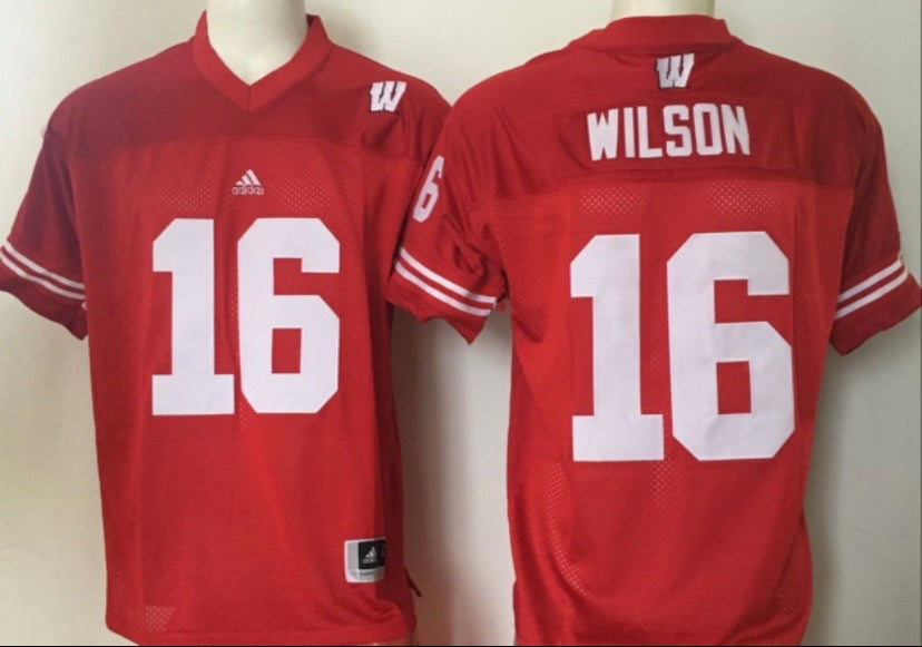 Russell Wilson Wisconsin Badgers Jersey Adidas product image 1, provided for visual reference and product detail review