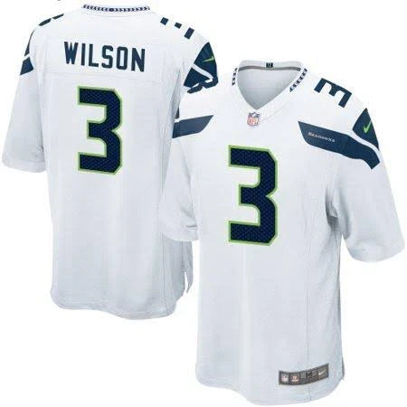Russell Wilson Seattle Seahawks Official NFL Jersey Nike white product image 1, provided for visual reference and product