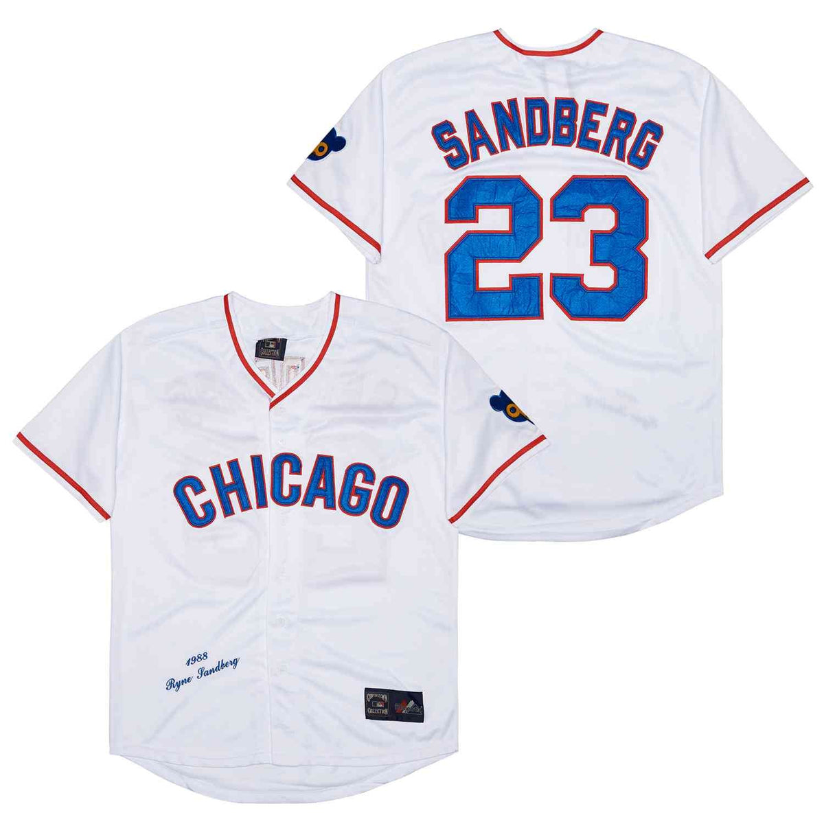 Ryne Sandberg Chicago Cubs Jersey 1988 Majestic product image 1, provided for visual reference and product detail review