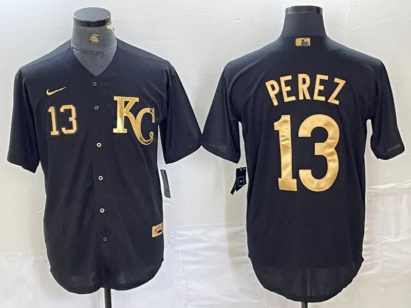 Salvador Pérez Kansas City Royals Jersey Nike Black product image 1, provided for visual reference and product detail review