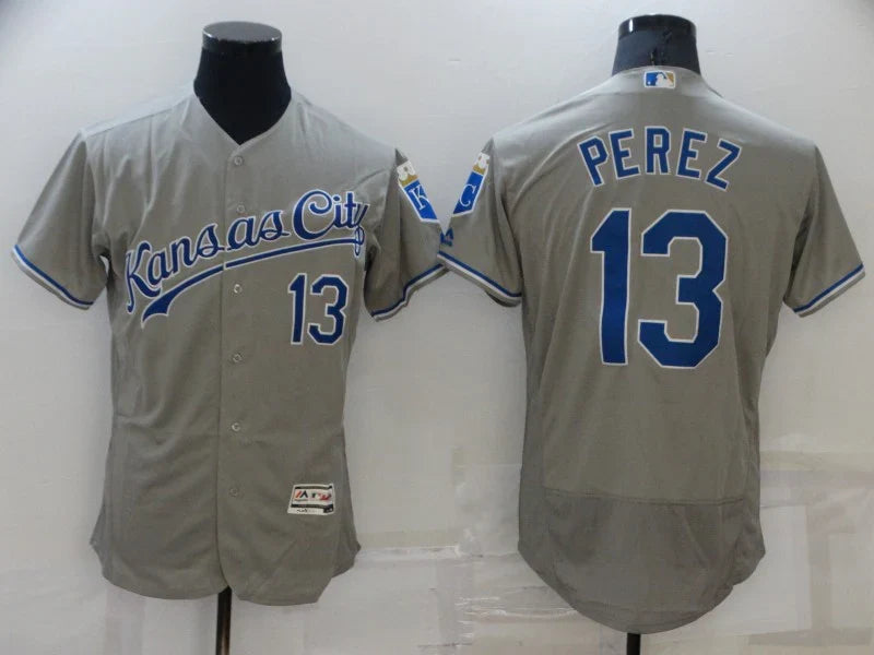 Salvador Pérez Kansas City Royals Jersey Nike gray product image 1, provided for visual reference and product detail review