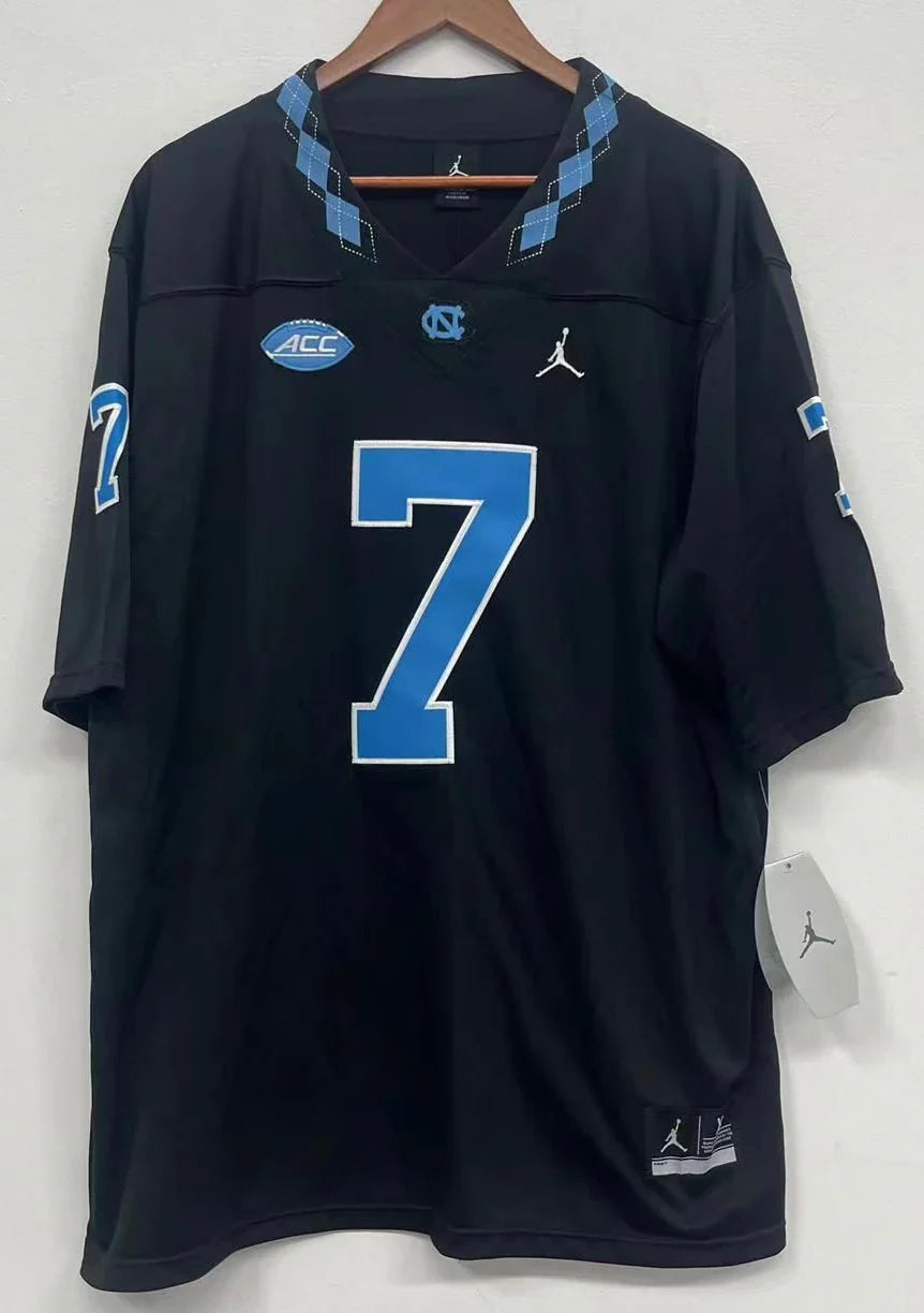 Sam Howell North Carolina Tar Heels Jersey Black product image 2, provided for visual reference and product detail review