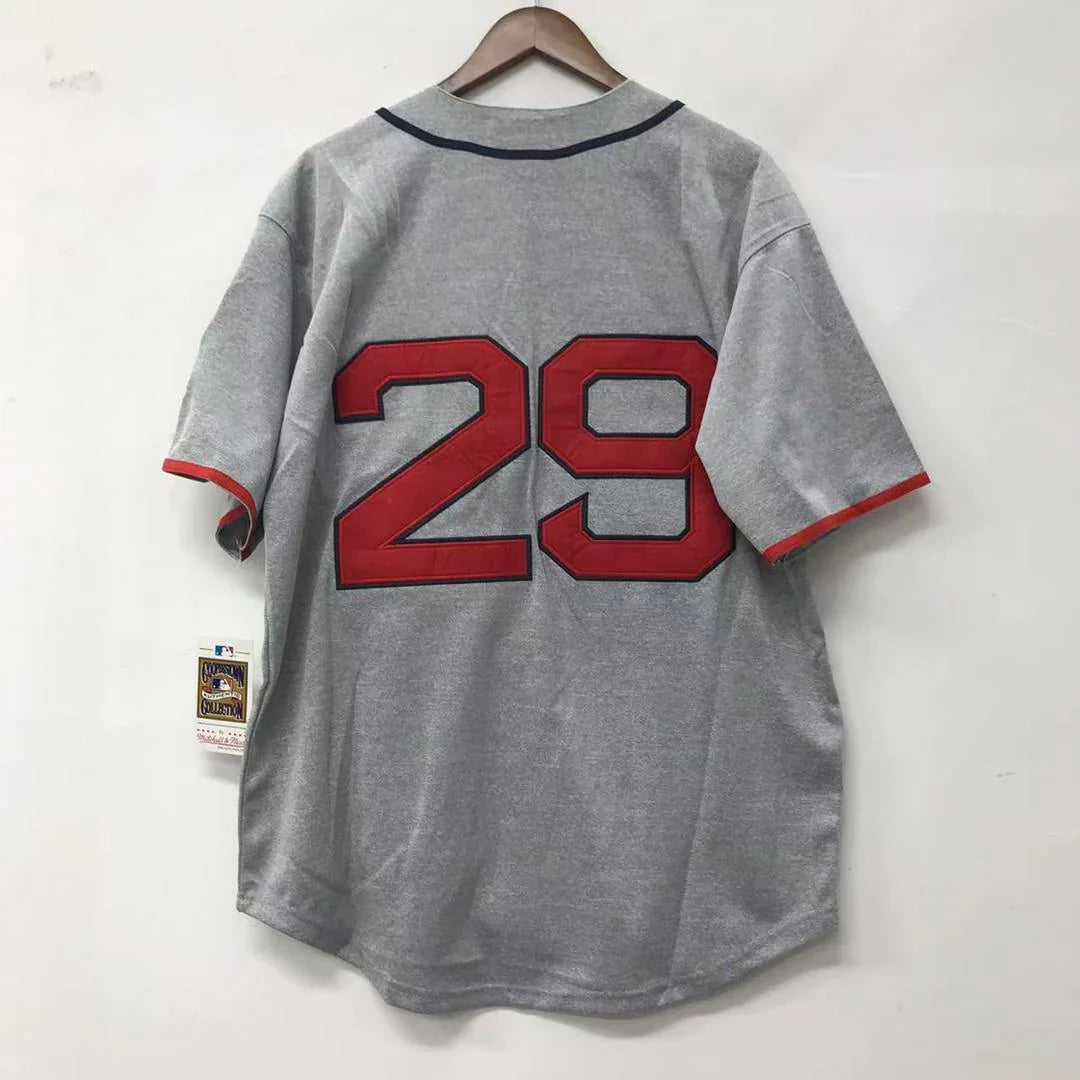 Satchel Paige Cleveland Indians Jersey Mitchell & Ness Gray product image 2, provided for visual reference and product
