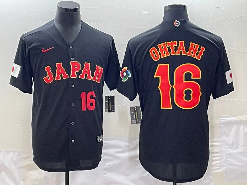 Shohei Ohtani Japan jersey black Nike product image 1, provided for visual reference and product detail review