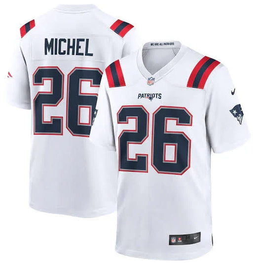 Sony Michel New England Patriots Official NFL Nike Jersey white product image 1, provided for visual reference and product