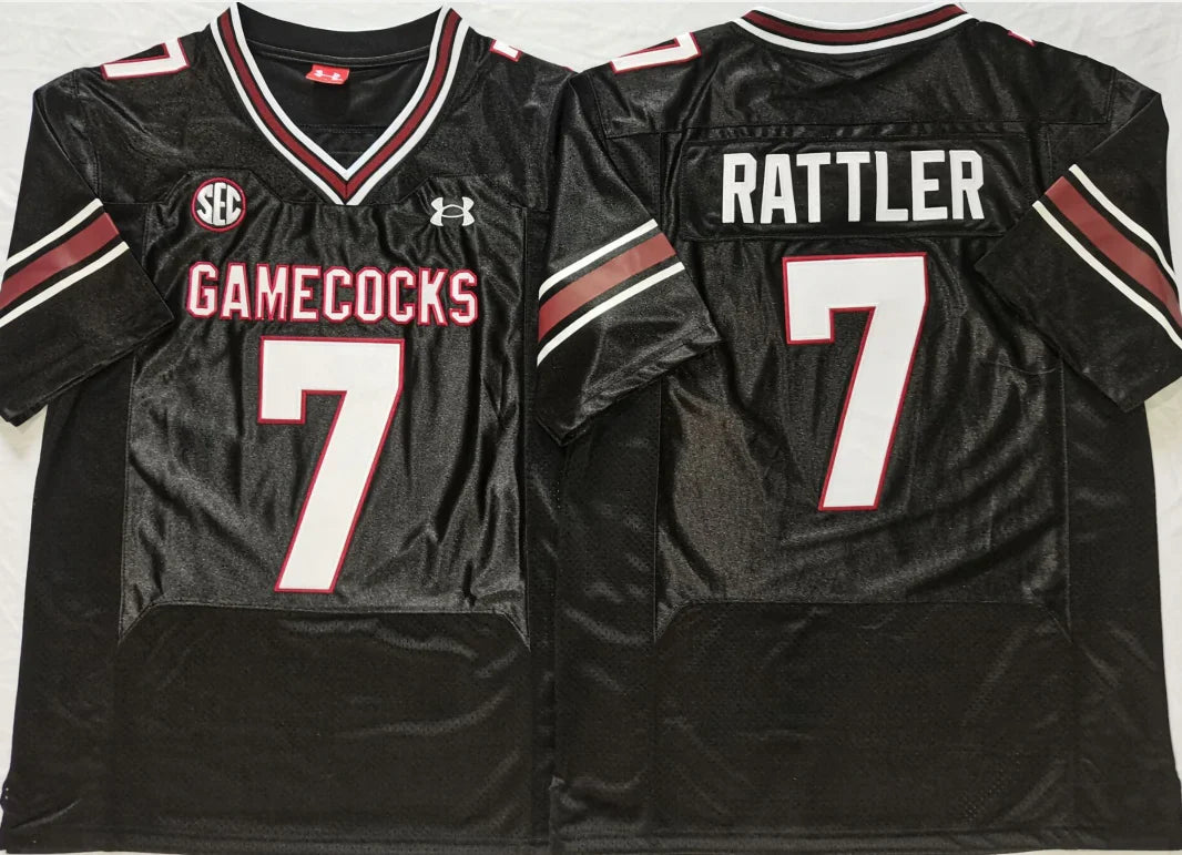 Spencer Rattler South Carolina Gamecocks Jersey black product image 1, provided for visual reference and product detail