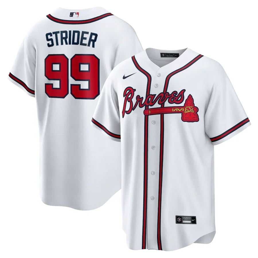 Spencer Strider Atlanta Braves Official MLB Nike Jersey product image 1, provided for visual reference and product detail