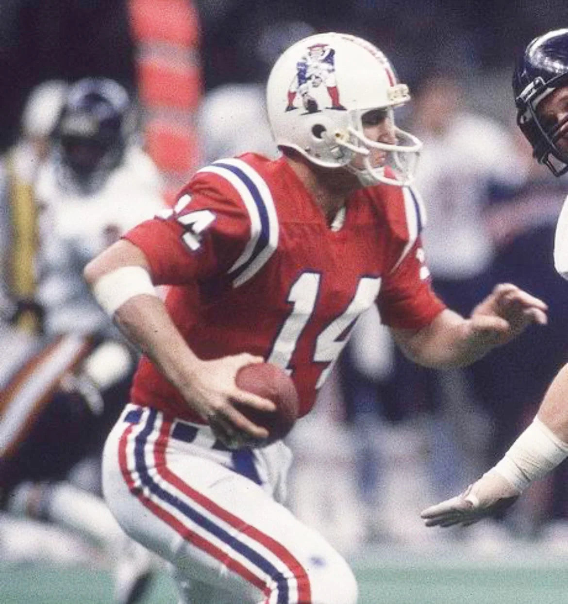 Steve Grogan 1984 New England Patriots Official NFL Mitchell & Ness Jersey product image 4, provided for visual reference