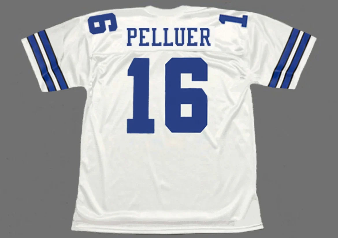 Steve Pelleur Dallas Cowboys Official NFL Jersey white Mitchell & Ness product image 1, provided for visual reference and