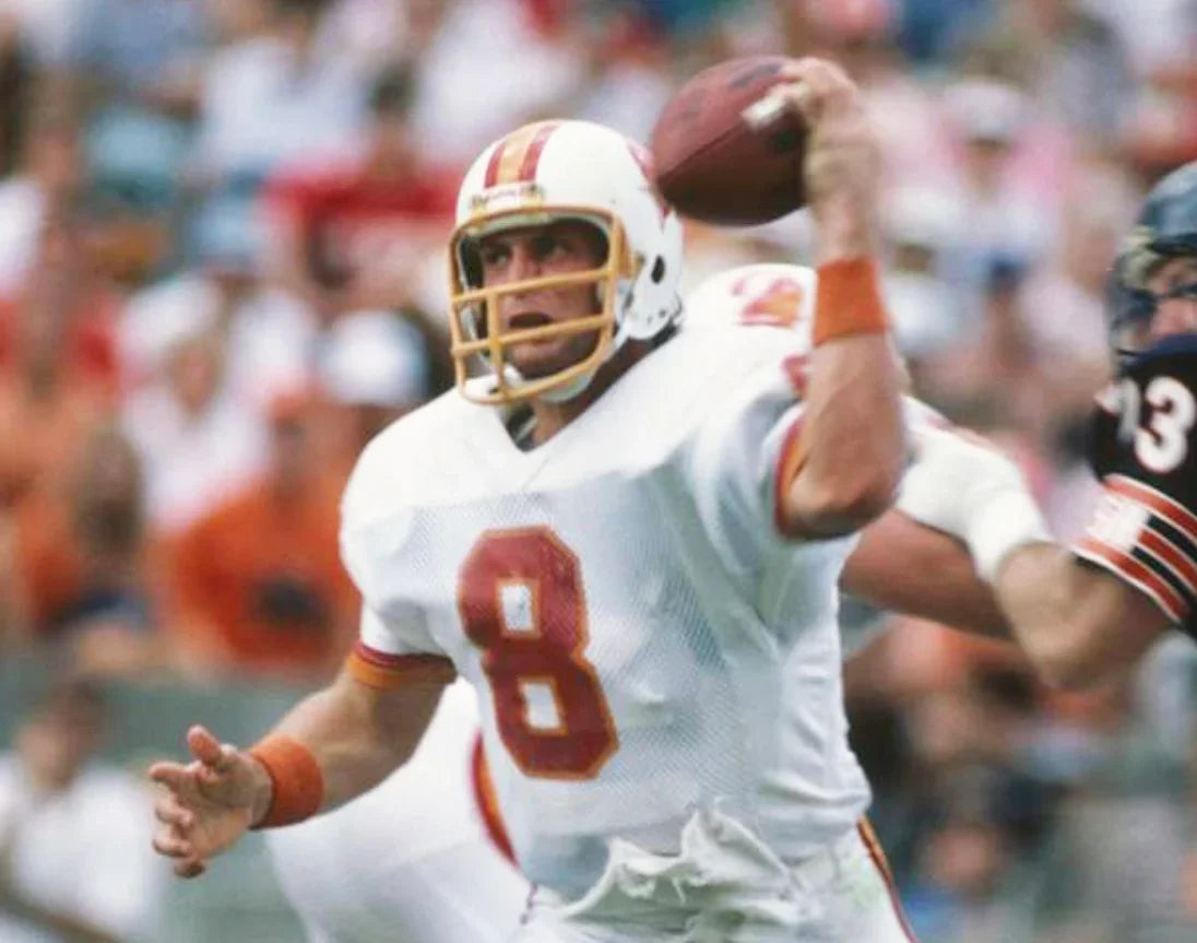 Steve Young Tampa Bay Buccaneers 1986 NFL Jersey Mitchell & Ness white product image 3, provided for visual reference and