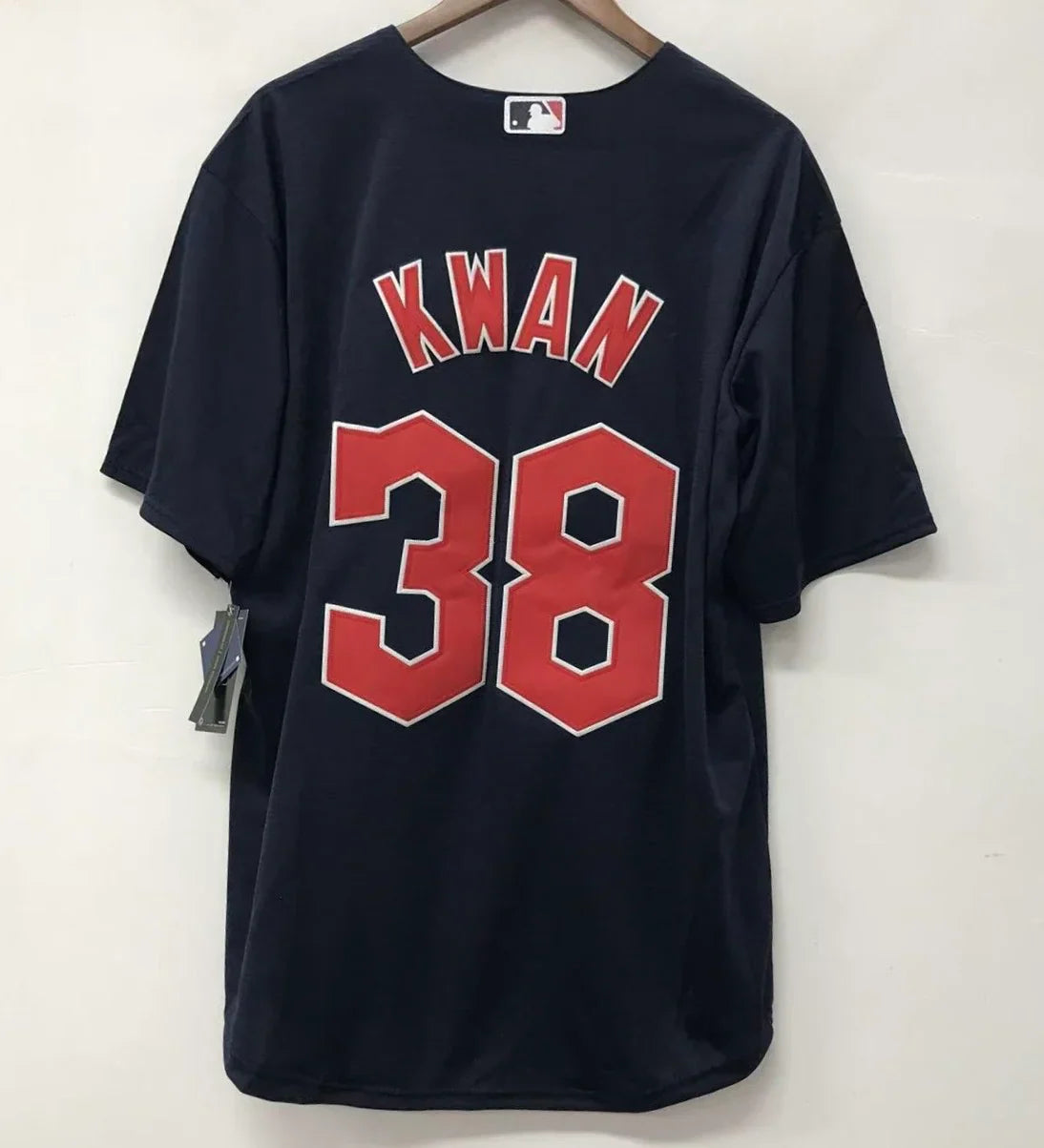 Steven Kwan Cleveland Guardians Official MLB NIKE Jersey product image 1, provided for visual reference and product detail