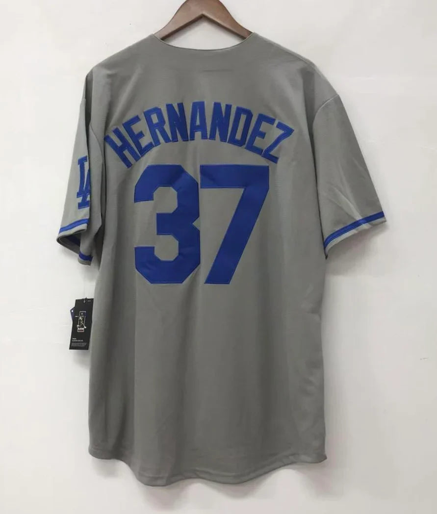 Teoscar Hernandez Los Angeles Dodgers Official MLB Nike Jersey gray product image 1, provided for visual reference and