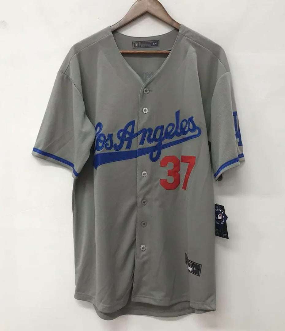 Teoscar Hernandez Los Angeles Dodgers Official MLB Nike Jersey gray product image 2, provided for visual reference and