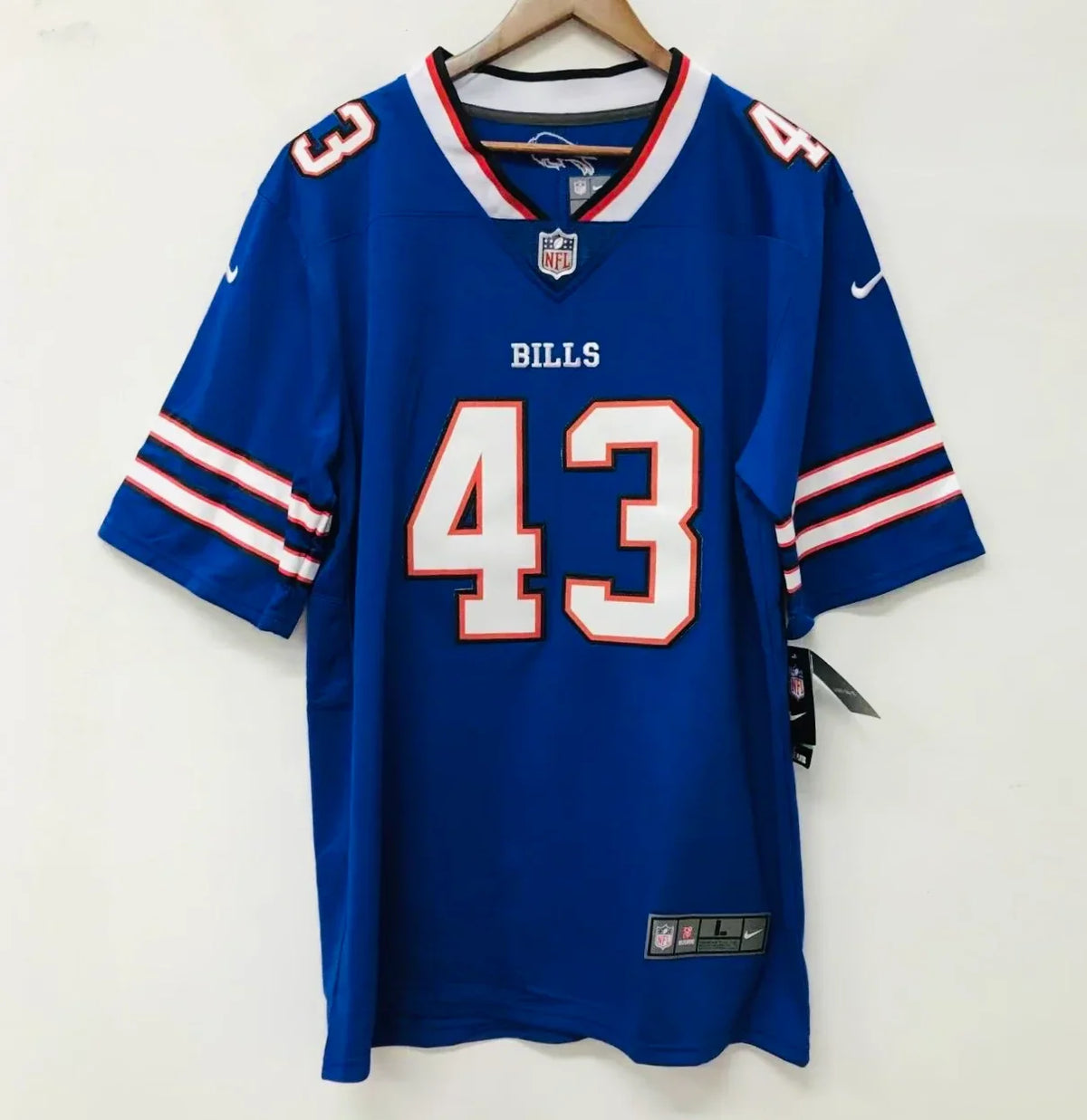 Terrel Bernard Buffalo Bills NFL official Nike Jersey Blue product image 2, provided for visual reference and product detail