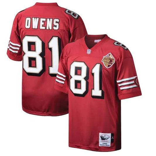 Terrell Owens San Francisco 49ers Jersey Mitchell & Ness product image 1, provided for visual reference and product detail