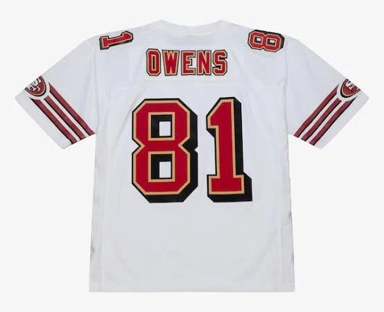 Terrell Owens San Francisco 49ers Jersey Mitchell & Ness White product image 1, provided for visual reference and product