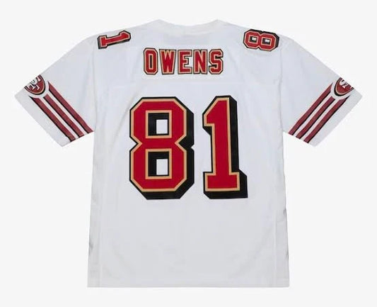 Terrell Owens San Francisco 49ers Jersey Mitchell & Ness White product image 1, provided for visual reference and product