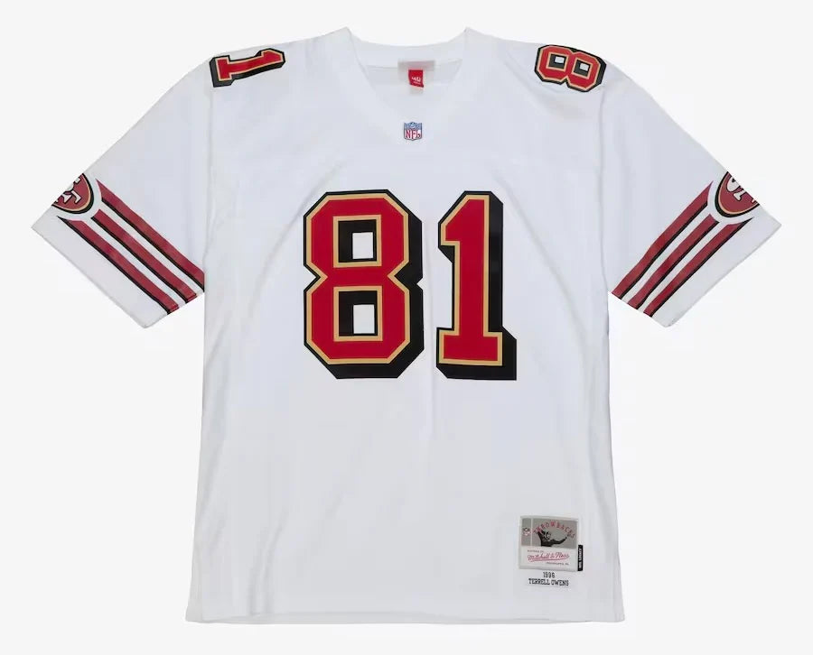 Terrell Owens San Francisco 49ers Jersey Mitchell & Ness White product image 2, provided for visual reference and product