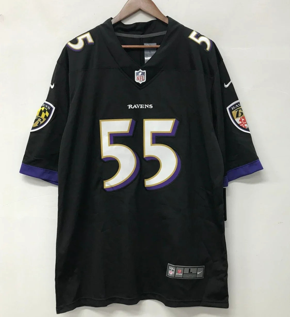 Terrell Suggs Baltimore Ravens Official NFL Jersey Nike black product image 2, provided for visual reference and product