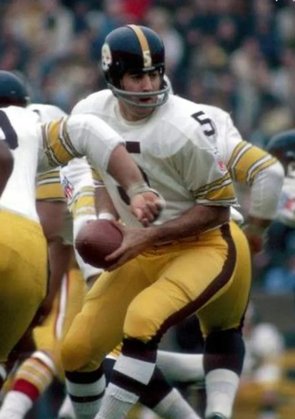 Terry Hanratty 1969 Pittsburgh Steelers NFL Mitchell & Ness Jersey product image 4, provided for visual reference and
