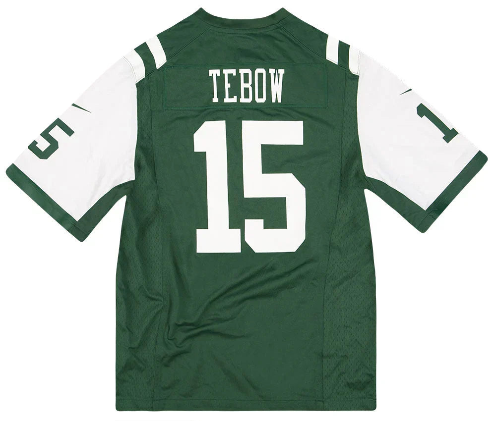 Tim Tebow New York Jets Official NFL Nike Jersey product image 1, provided for visual reference and product detail review