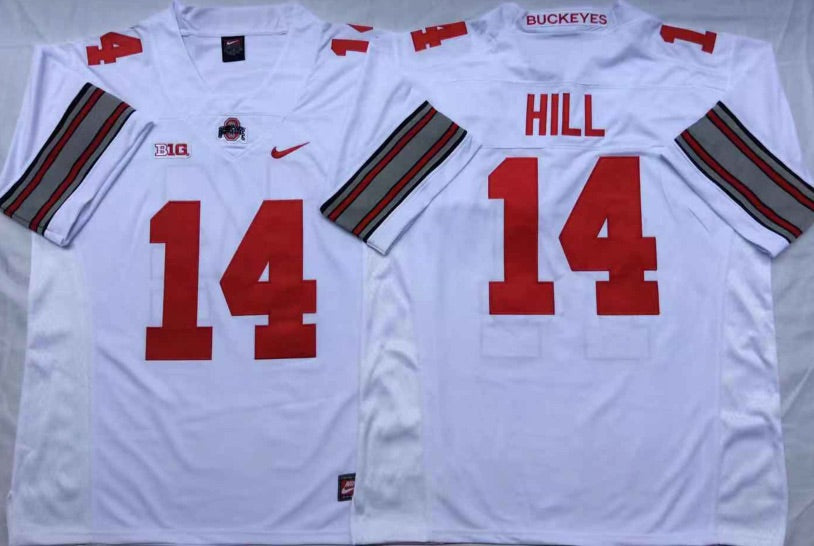 K.J. Hill Ohio State Buckeyes Jersey white product image 1, provided for visual reference and product detail review