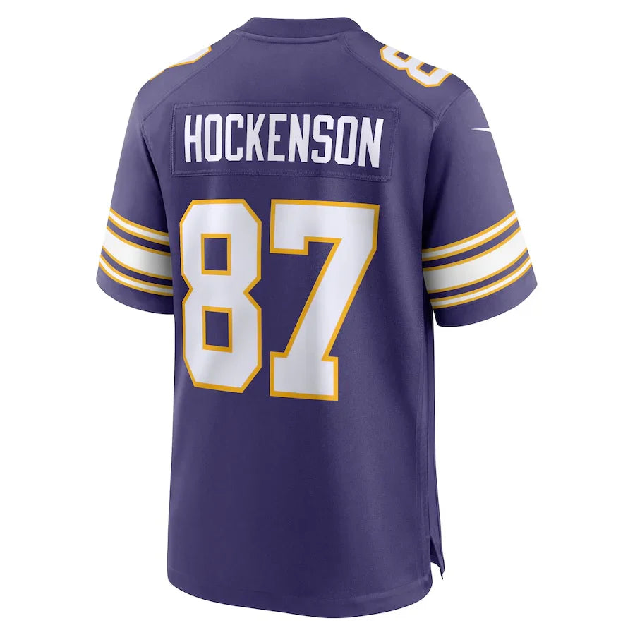 T.J. Hockenson Minnesota Vikings Jersey Nike purple product image 2, provided for visual reference and product detail review