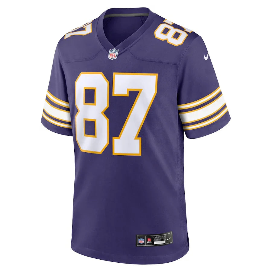 T.J. Hockenson Minnesota Vikings Jersey Nike purple product image 3, provided for visual reference and product detail review