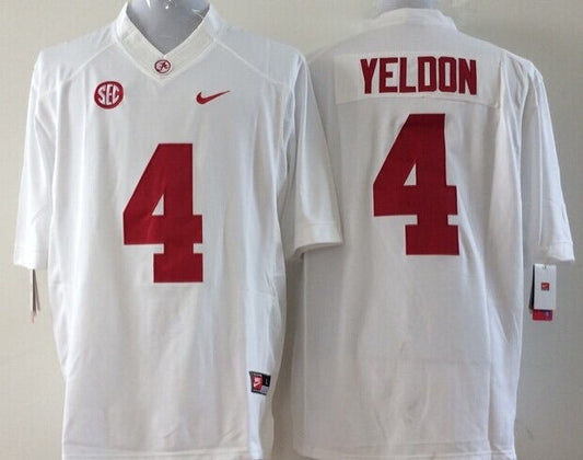T. J. Yeldon Alabama Crimson Tide Jersey white product image 1, provided for visual reference and product detail review