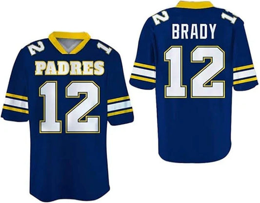 Tom Brady Junipero Serra San Mateo CA High School Jersey Blue product image 1, provided for visual reference and product