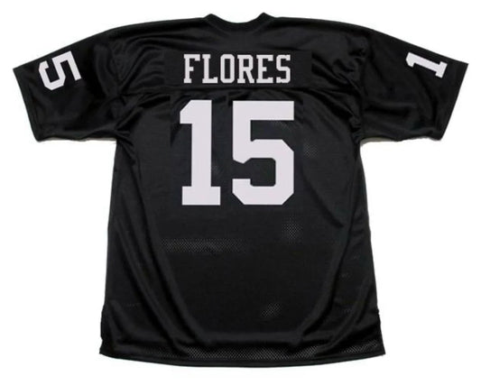 Tom Flores Oakland Raiders Mitchell & Ness Jersey black product image 1, provided for visual reference and product detail