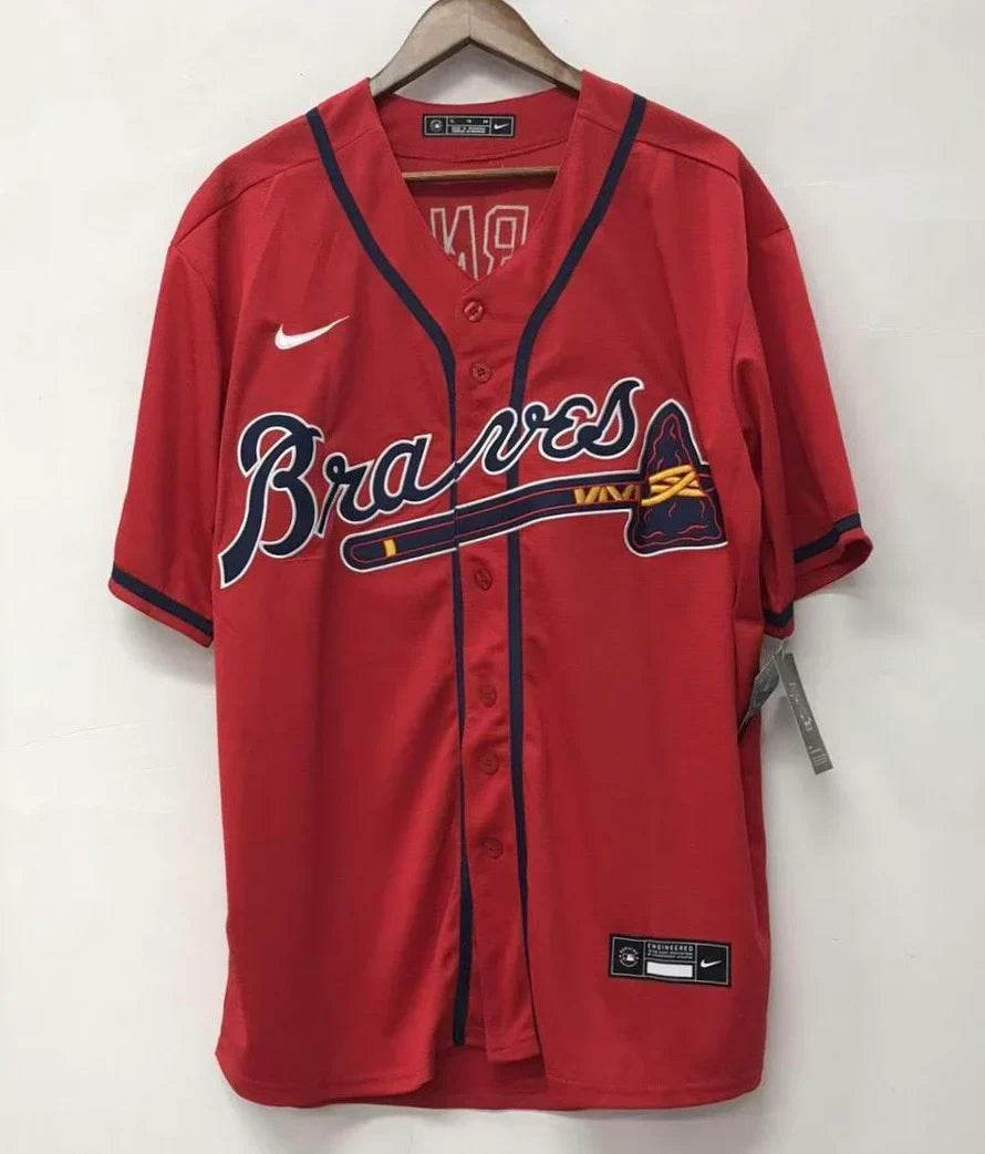 Travis d’Arnaud Atlanta Braves Jersey Nike red product image 3, provided for visual reference and product detail review
