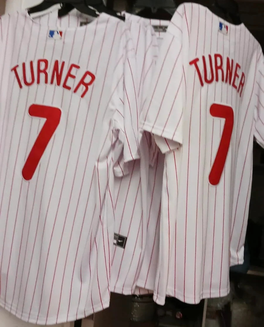Trea Turner Philadelphia Phillies Official MLB Nike Jersey white product image 3, provided for visual reference and product