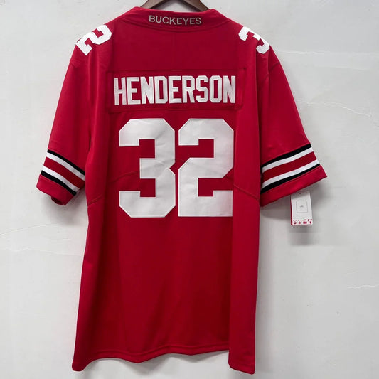 TreVeyon Henderson Ohio State Buckeyes Jersey Nike red product image 1, provided for visual reference and product detail