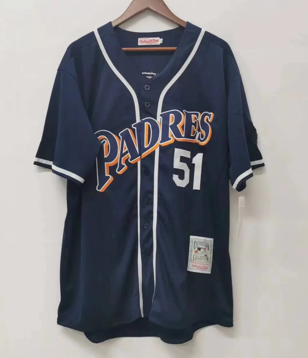 Trevor Hoffman San Diego Padres Jersey Mitchell & Ness blue product image 3, provided for visual reference and product